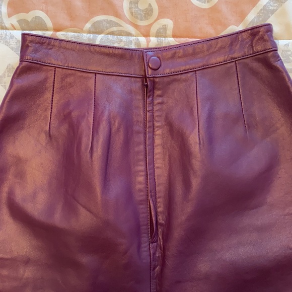 Vintage leather pencil skirt - Picture 5 of 6